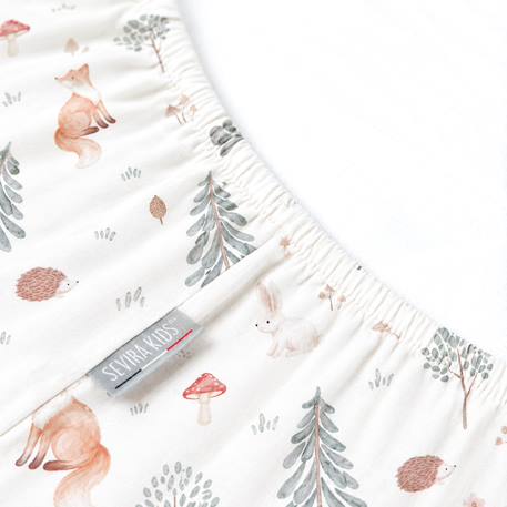 Drap housse en satin de coton forest Écru 3 - vertbaudet enfant 