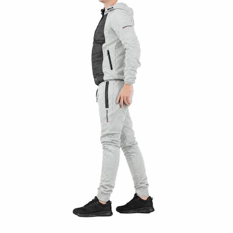 Ensemble de survêtement garçon en coton Gris clair, noir 4 - vertbaudet enfant 