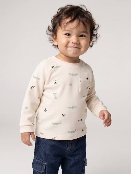 T-shirt manches longues bébé garçon bleu grisé+vanille 5 - vertbaudet enfant 