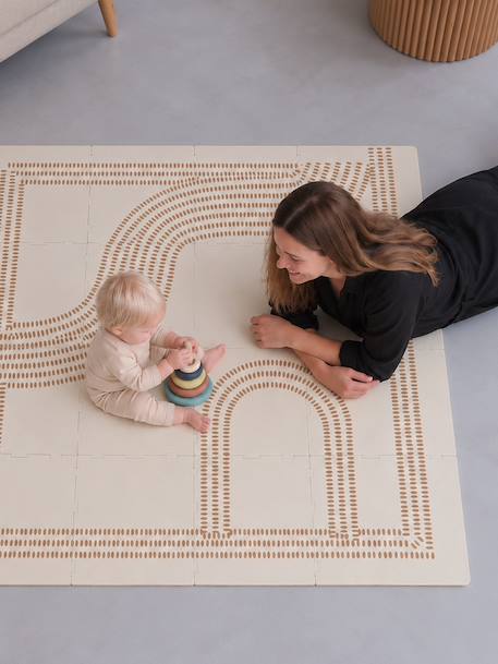 Tapis dalles 16 pièces beige 1 - vertbaudet enfant 