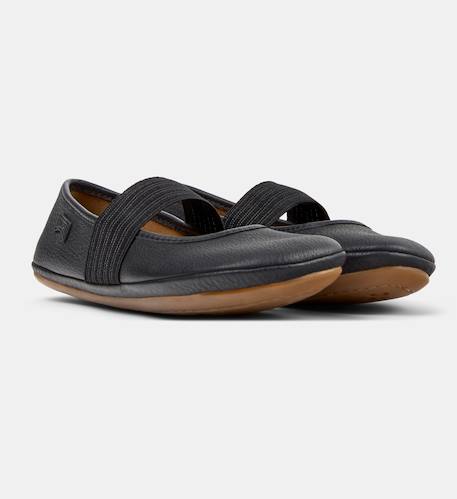 Ballerines souples fille smooth leather right Marin+Noir 7 - vertbaudet enfant 
