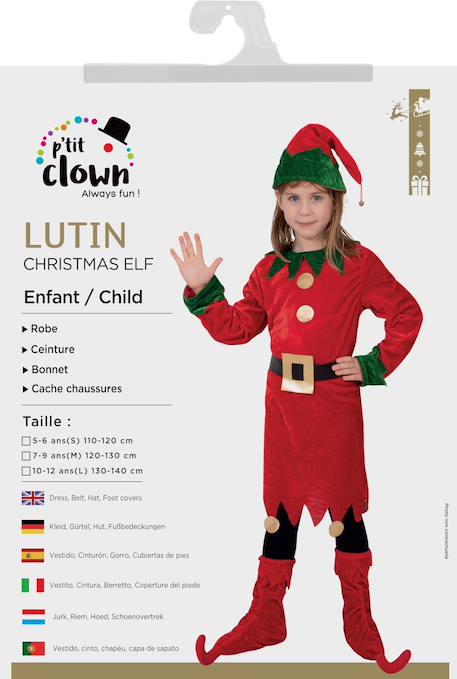 Déguisement enfant fille lutin Rouge 2 - vertbaudet enfant 