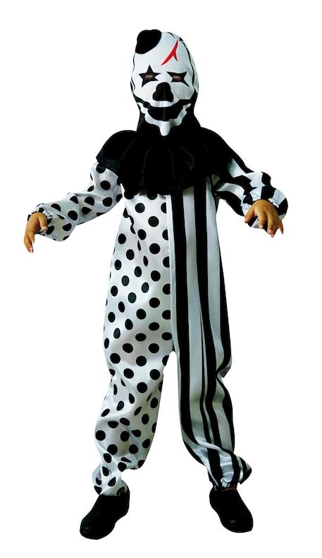 Déguisement enfant arlequin horreur combinaison et cagoule Blanc, noir 1 - vertbaudet enfant 