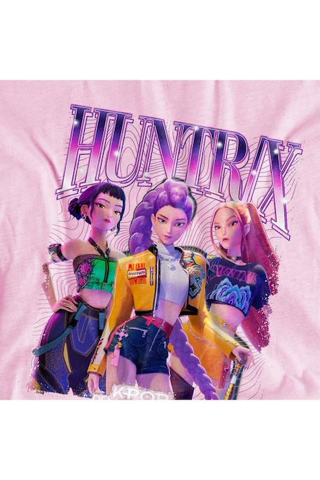 T-shirt K-pop Demon hunters Anthracite+Bleu marine+Noir+Rose 15 - vertbaudet enfant 