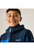 Veste imperméable 3-en-1 à capuche élastiquée et lumière sur manche motif/style contrasté trekktain Bleu marine / bleu 5 - vertbaudet enfant 