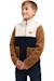 Haut col montant zippé motif/style blocs de couleurs mitta Bleu marine+Corail 4 - vertbaudet enfant 