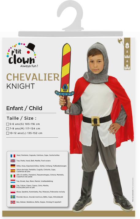 Déguisement enfant chevalier Gris+Rouge 4 - vertbaudet enfant 