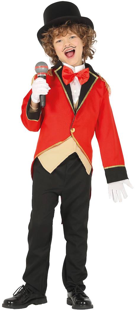 Déguisement enfant garçon présentateur de cirque gilet, chemise, pantalon et chapeau Rouge 1 - vertbaudet enfant 