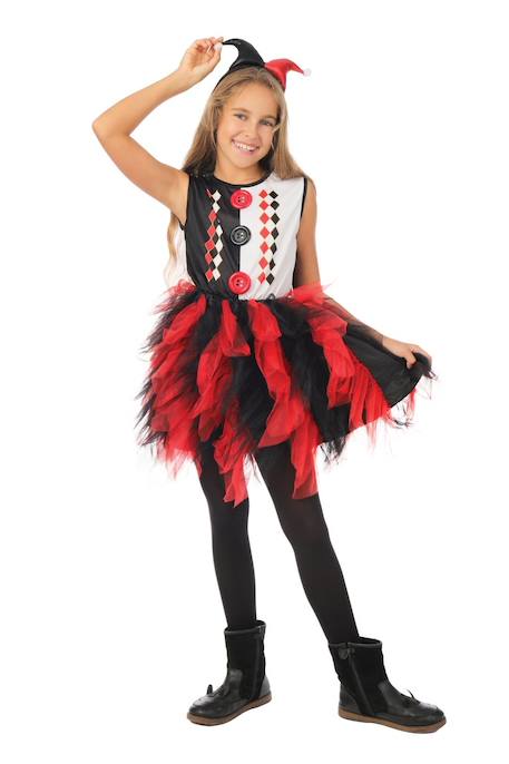 Déguisement enfant fille arlequin Noir, rouge 1 - vertbaudet enfant 