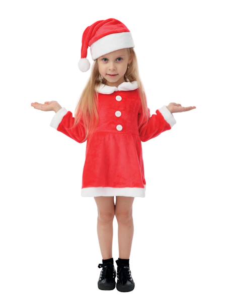 Déguisement enfant fille mère noël Rouge 1 - vertbaudet enfant 