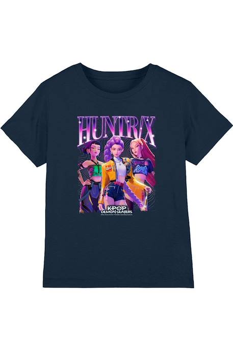 T-shirt K-pop Demon hunters Anthracite+Bleu marine+Noir+Rose 5 - vertbaudet enfant 