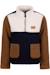 Haut col montant zippé motif/style blocs de couleurs mitta Bleu marine+Corail 1 - vertbaudet enfant 