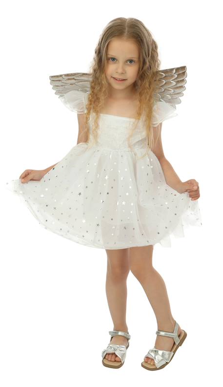 Déguisement enfant fille ange robe et ailes Blanc 1 - vertbaudet enfant 