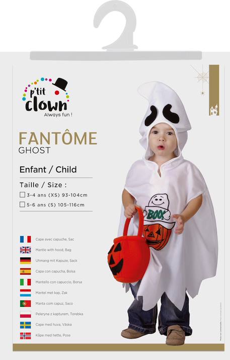 Déguisement enfant fantôme cape à capuche Blanc 1 - vertbaudet enfant 
