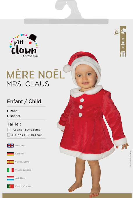 Déguisement enfant fille mère noël Rouge 2 - vertbaudet enfant 