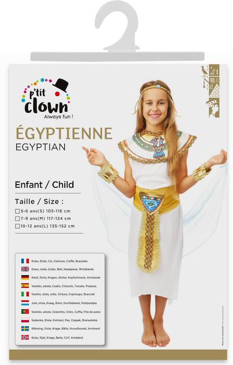 Déguisement enfant fille égyptienne robe, coiffe et ceinture Blanc 2 - vertbaudet enfant 
