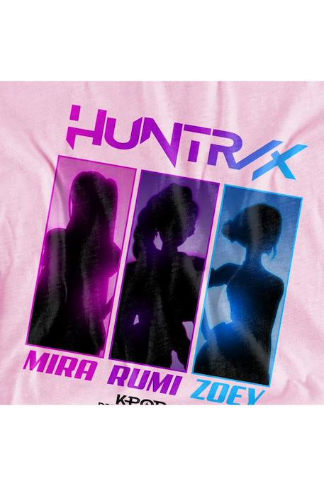 T-shirt huntrix Kpop Demon hunters Anthracite+Noir+Rose 11 - vertbaudet enfant 