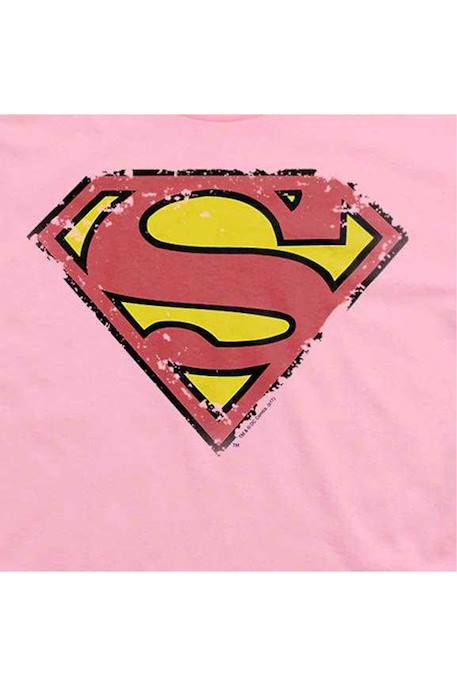 T-shirt Superman style bouclier usé en coton Bleu roi+Rose 7 - vertbaudet enfant 