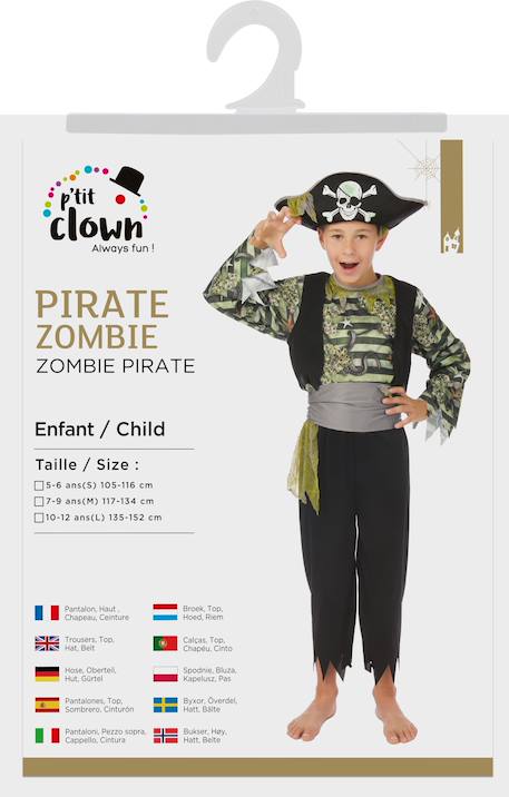Déguisement enfant pirate zombie Noir, vert 2 - vertbaudet enfant 