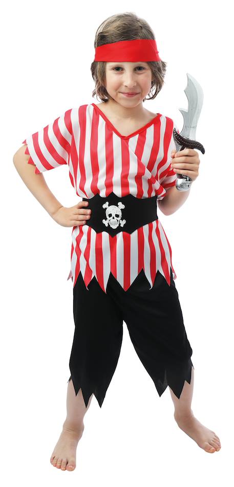 Déguisement enfant garçon pirate Rouge, noir 1 - vertbaudet enfant 
