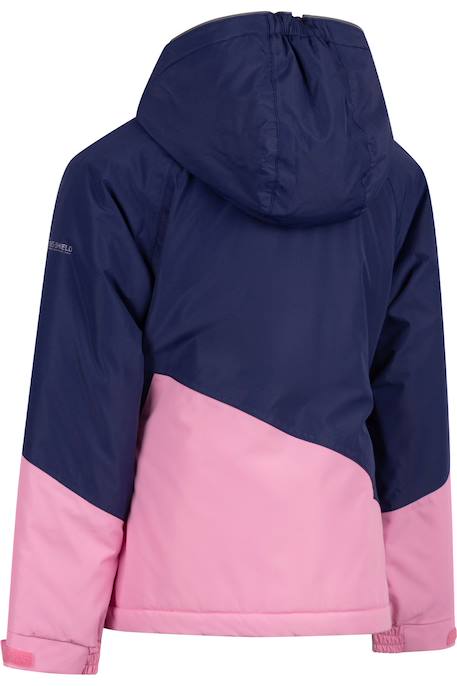 Veste imperméable à capuche motif/style blocs de couleurs ottile Bleu saphir 2 - vertbaudet enfant 