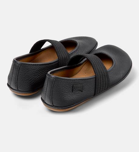 Ballerines souples fille smooth leather right Marin+Noir 9 - vertbaudet enfant 