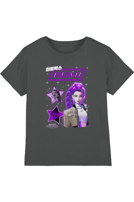T-shirt Rumi huntrix - K-pop Demon Hunters Anthracite+Noir 1 - vertbaudet enfant 