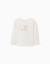 T-shirt en coton à manches longues avec rennes imprimés Blanc 1 - vertbaudet enfant 