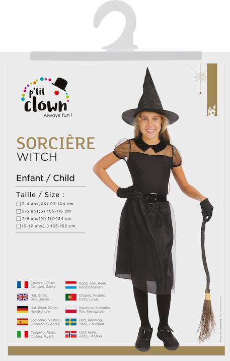 Déguisement enfant fille sorcière Noir 2 - vertbaudet enfant 