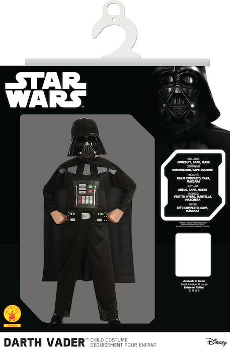 Déguisement enfant garçon dark vador star wars combinaison et masque Noir 3 - vertbaudet enfant 