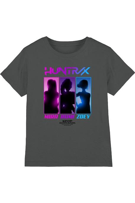 T-shirt huntrix Kpop Demon hunters Anthracite+Noir+Rose 1 - vertbaudet enfant 