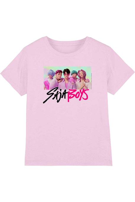 T-shirt saja boys Kpop Demon Hunters Blanc+Fuchsia+Gris chiné+Rose clair 19 - vertbaudet enfant 