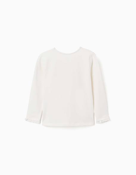 T-shirt en coton à manches longues avec rennes imprimés Blanc 2 - vertbaudet enfant 