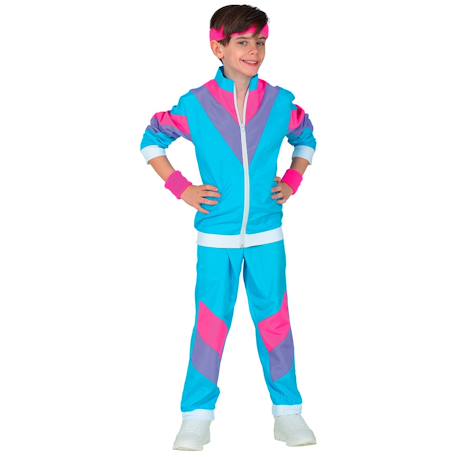 Déguisement enfant survêtement années 80 haut et pantalon Bleu 2 - vertbaudet enfant 