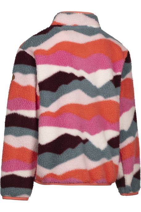 Pull polaire à zip col montant Cobalt+Rose 5 - vertbaudet enfant 