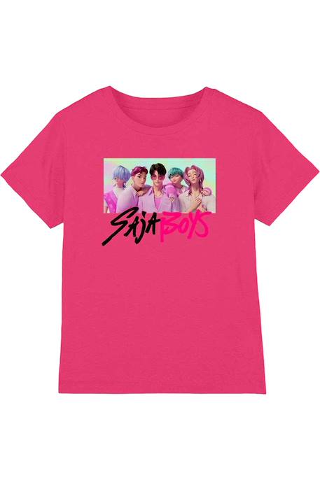 T-shirt saja boys Kpop Demon Hunters Blanc+Fuchsia+Gris chiné+Rose clair 7 - vertbaudet enfant 