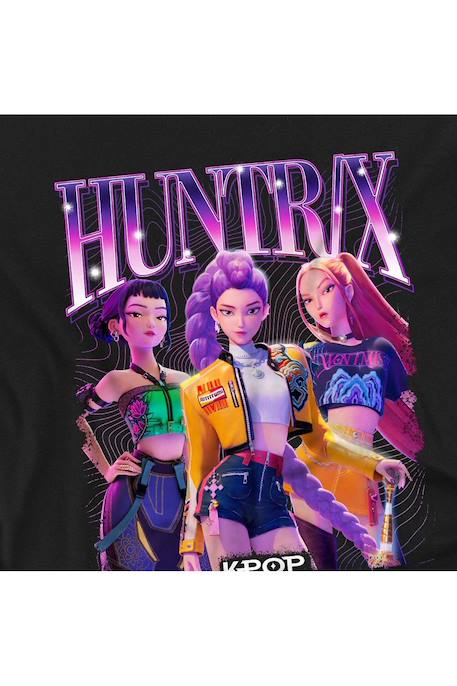 T-shirt K-pop Demon hunters Anthracite+Bleu marine+Noir+Rose 11 - vertbaudet enfant 