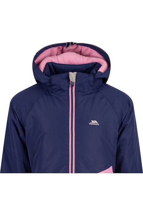 Veste imperméable à capuche motif/style blocs de couleurs ottile Bleu saphir 3 - vertbaudet enfant 