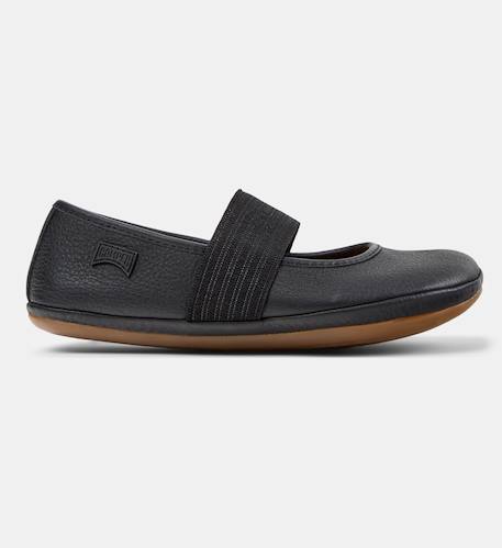 Ballerines souples fille smooth leather right Marin+Noir 6 - vertbaudet enfant 