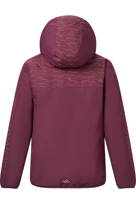 Veste fille imperméable et isolante à capuche détail réfléchissant illuma Pourpre 3 - vertbaudet enfant 