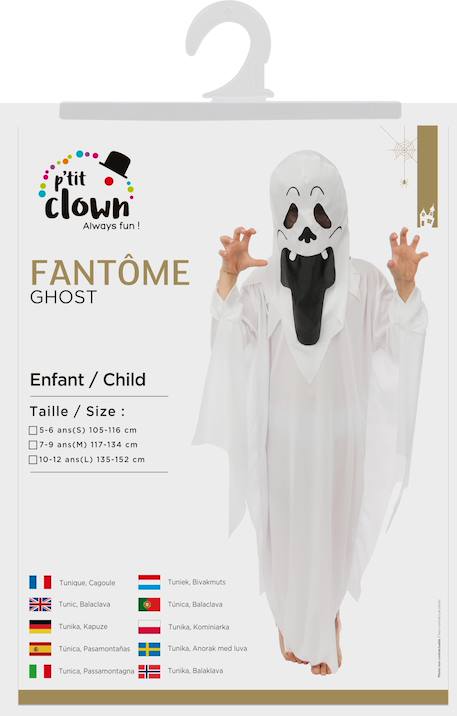 Déguisement enfant fantôme Blanc 2 - vertbaudet enfant 
