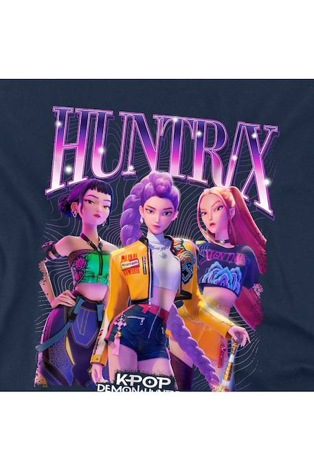 T-shirt K-pop Demon hunters Anthracite+Bleu marine+Noir+Rose 7 - vertbaudet enfant 