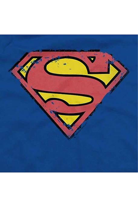T-shirt Superman style bouclier usé en coton Bleu roi+Rose 3 - vertbaudet enfant 