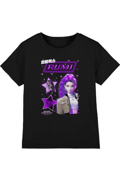 T-shirt Rumi huntrix - K-pop Demon Hunters Anthracite+Noir 5 - vertbaudet enfant 