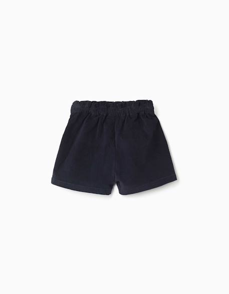 Short en velours côtelé avec plis sur le devant Bleu foncé+Vert foncé 2 - vertbaudet enfant 