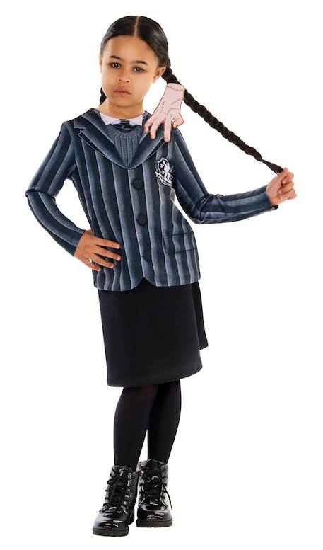 Haut et accessoire de déguisement enfant fille mercredi addams Gris 1 - vertbaudet enfant 