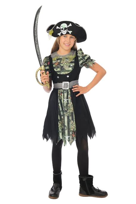 Déguisement enfant pirate zombie Noir, vert 1 - vertbaudet enfant 