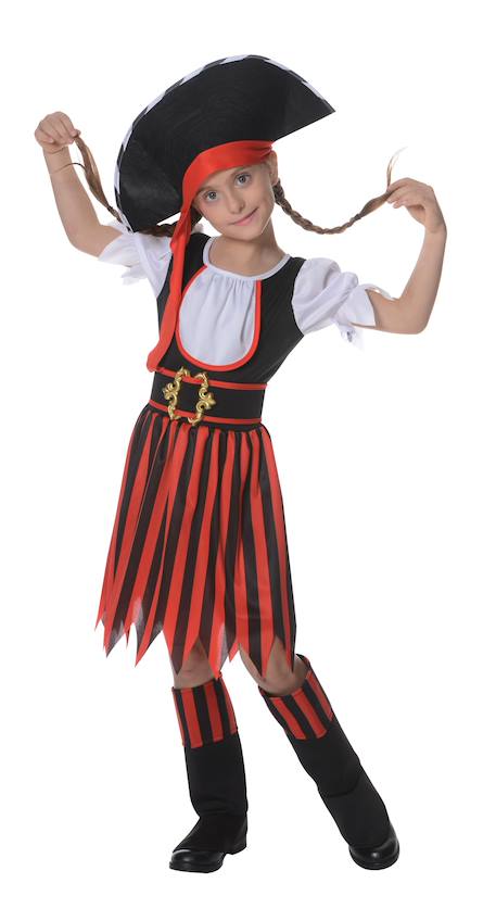 Déguisement enfant fille pirate Multicolore+Rouge, noir 3 - vertbaudet enfant 