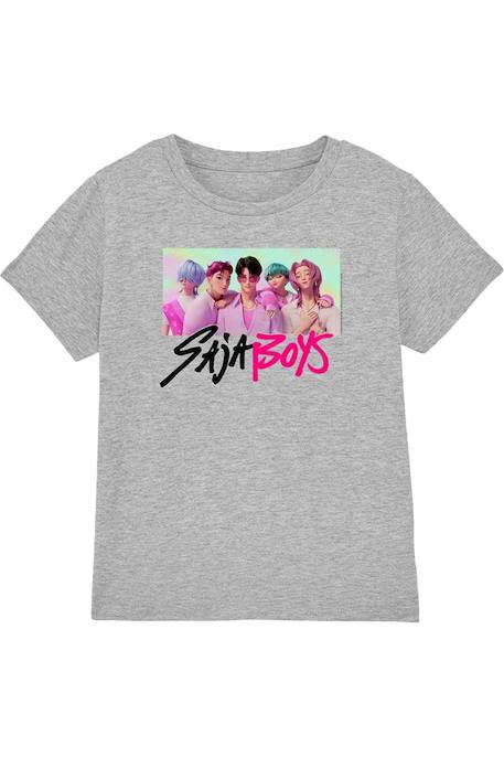 T-shirt saja boys Kpop Demon Hunters Blanc+Fuchsia+Gris chiné+Rose clair 13 - vertbaudet enfant 
