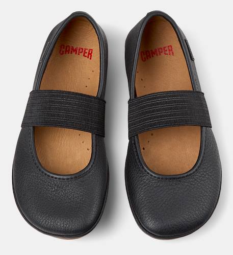 Ballerines souples fille smooth leather right Marin+Noir 8 - vertbaudet enfant 